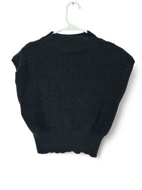 Cider Black Ribbed Crewneck Sweater Vest